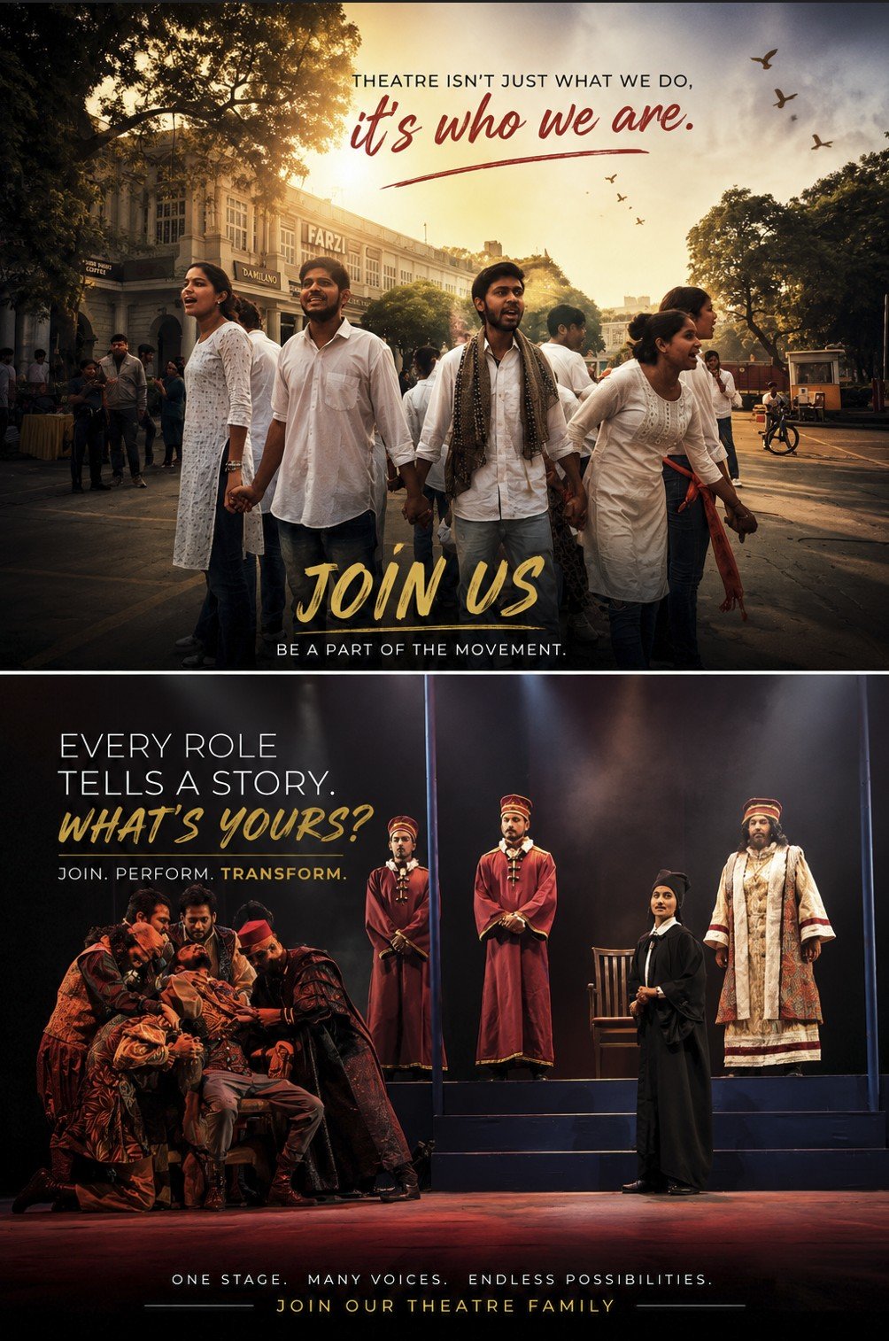 AAOMA theatre artists performing together